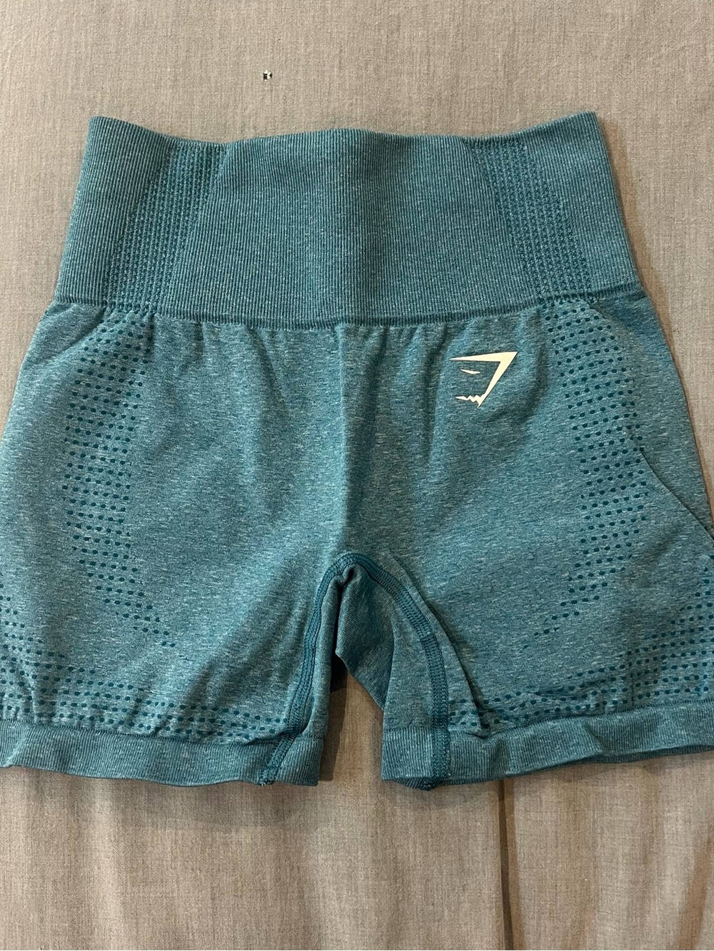 Gymshark Seamless High-Waist Bike Shorts — Teal Green